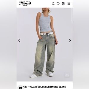 Jaded london light wash colossus jeans